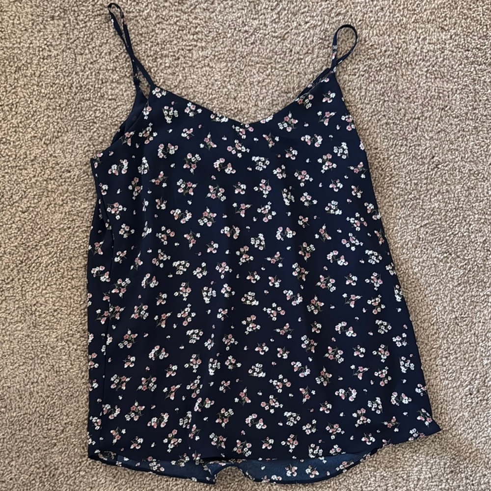 Hippie Rose Navy Floral Spaghetti Strap Camisole